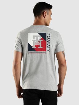 Tommy Hilfiger - Grey Printed Regular Fit T-Shirt