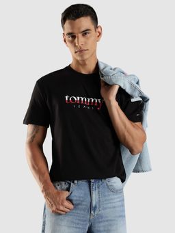 Tommy Hilfiger - Black Solid Regular Fit T-Shirt