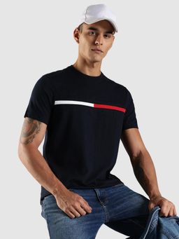 Tommy Hilfiger - Navy Blue Solid Regular Fit T-Shirt