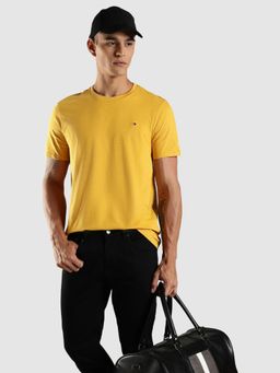 Tommy Hilfiger - Yellow Solid Regular Fit T-Shirt