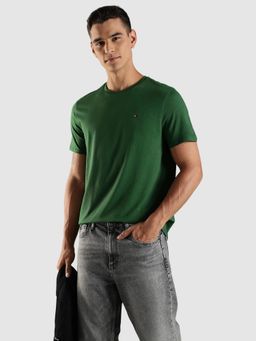 Tommy Hilfiger - Green Solid Regular Fit T-Shirt