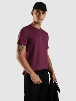 Tommy Hilfiger - Purple Solid Regular Fit T-Shirt