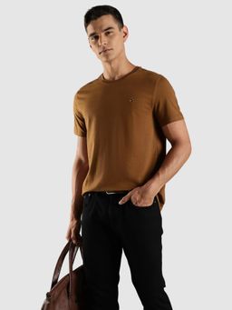 Tommy Hilfiger - Brown Solid Regular Fit T-Shirt