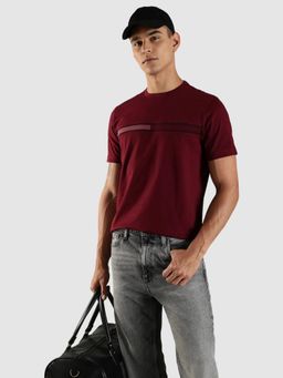 Tommy Hilfiger - Burgundy Solid Regular Fit T-Shirt