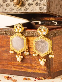 Azai by Nykaa Fashion - Grey Drops & Danglers