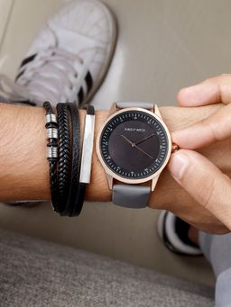 Joker and Witch - Joker & Witch Funestus Grey Mens Watch Bracelet Stack (Set of 2) (Medium)