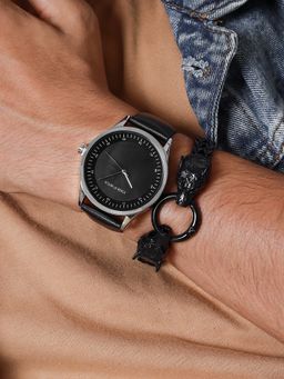 Joker and Witch - Joker & Witch Acacius Black Mens Watch Bracelet Stack (Set of 2) (Medium)