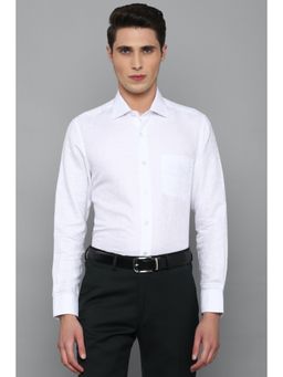 Louis Philippe - White Textured Formal Shirt