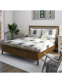 Swayam - Floral 210 Tc Double Bedsheet With 2 Pillow Cover Multi-Color