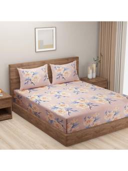 Swayam - Geometric 180 Tc Double Bedsheet With 2 Pillow Cover Multi-Color