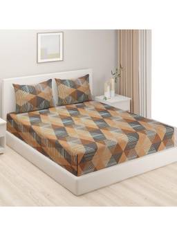 Swayam - Floral 180 Tc Double Bedsheet With 2 Pillow Cover Multi-Color