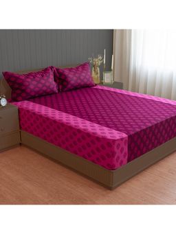 Swayam - Ethnic 210 Tc Double Bedsheet With 2 Pillow Cover Pink