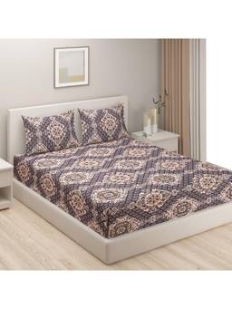 Swayam - Floral 170 Tc Double Bedsheet With 2 Pillow Cover Multi-Color