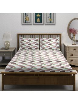 Swayam - Floral 210 Tc King Bedsheet With 2 Pillow Cover Multi-Color