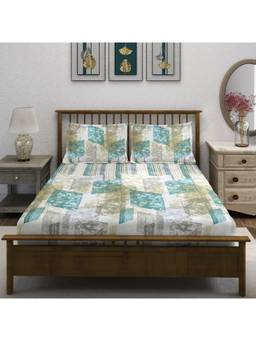 Swayam - Abstract 210 Tc King Bedsheet With 2 Pillow Cover Multi-Color