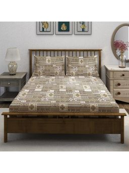 Swayam - Floral 210 Tc King Bedsheet With 2 Pillow Cover Multi-Color