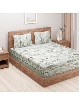 Swayam - Floral 170 Tc King Bedsheet With 2 Pillow Cover Multi-Color