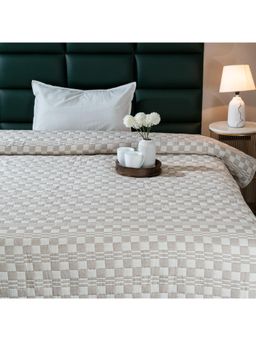 Saral Home - Booti All Season Bedspread-Comforter-Quilt with Pillow Cover Beige