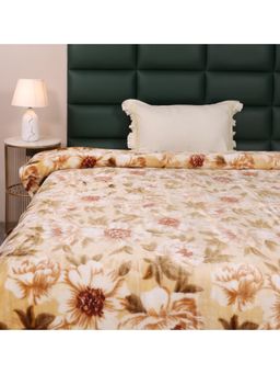 Saral Home - DIANA light weight Cloudy Mink Silky-Soft Quilt-Blanket all Seasons, Gold