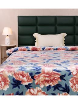 Saral Home - DIANA light weight Cloudy Mink Silky-Soft Quilt-Blanket all Seasons, Light Blue