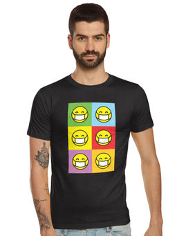 Tantra - Black Round Neck Printed T-Shirt