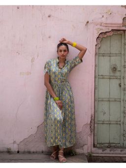 House of Ekam - Green Rainbow Dreams Dress