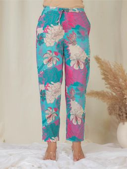 ARAMYA - Multi-Color Soft Cotton Floral Pant for Women