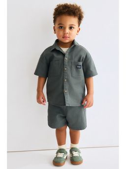 H&M - Boys Green 3-Piece Cotton Set