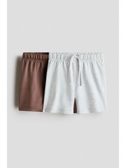 H&M - Unisex Brown 2-Pack Jersey Shorts
