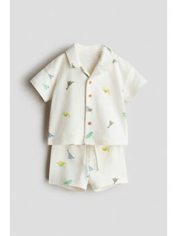 H&M - Boys White 2-Piece Cotton Jersey Set