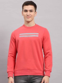 Monte Carlo - Mens Coral Printed Round Neck Full Sleeve Sweatshirt