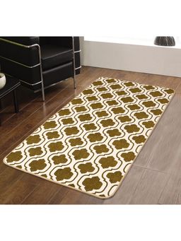 Saral Home - Cotton Multi Purpose Small Jacquard Mat-Gold-70X130 Cm