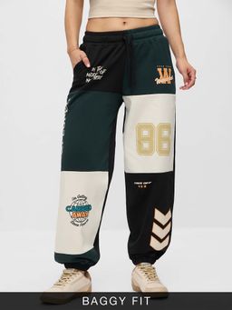 The Souled Store - Multi-Color Colorblock Loose Fit Joggers