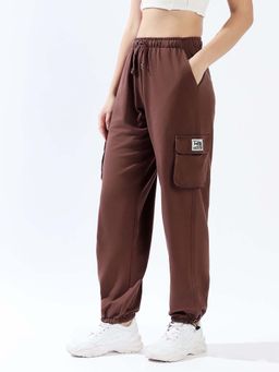 High Star - Brown Solid Loose Fit Joggers