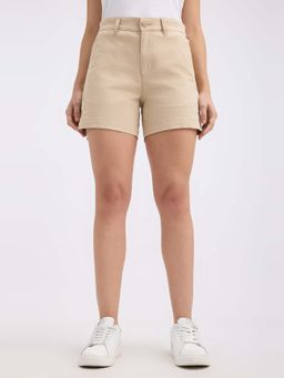 Pepe Jeans - Khaki Solid Regular Fit Shorts