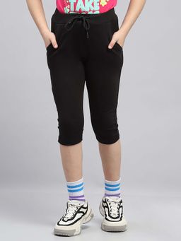 Monte Carlo - Black Solid Regular Fit Capri