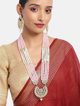 I Jewels - Ethnic Silver Oxidised Traditional Choker Necklace and Earrings Jewellery Set (MC098OX)