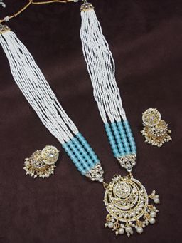 I Jewels - Ethnic Silver Oxidised Traditional Choker Necklace and Earrings Jewellery Set (MC125OX)