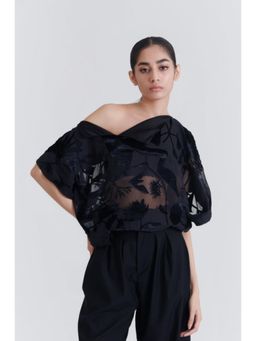 No Grey Area - Shadow Maalai Off-Shoulder Top