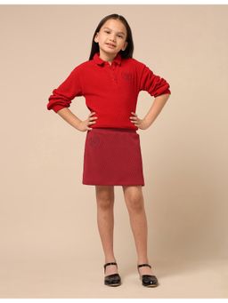 U.S. POLO ASSN. - Girls Textured Straight Skirt