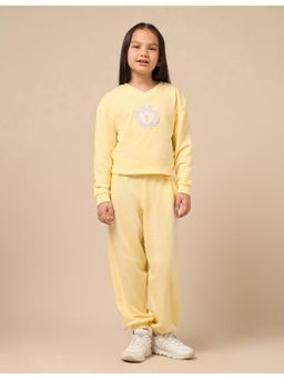 U.S. POLO ASSN. - Girls Yellow Mid Rise Regular Fit Joggers