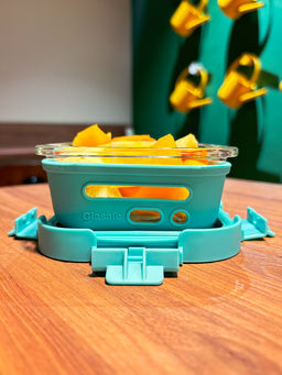 Glasafe - Borosilicate Glass Tiffin with Protective Silicone Sleeve (Mellow Mist) 320ml