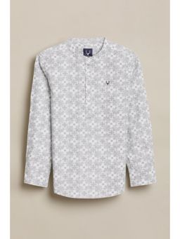 Allen Solly - Boys Grey Printed Casual Shirt
