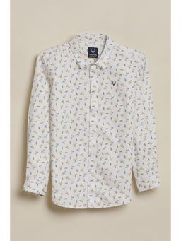 Allen Solly - Boys White Floral Printed Casual Shirt