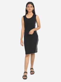 TotzTouch - Girls Black Stylish Bodycon Dress