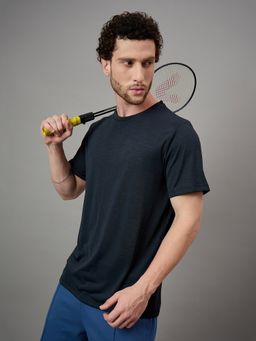 Dida - Blue Regular Fit Half Sleeve Plain T-Shirt