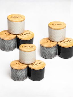 Anko - White Jars- Set of 6