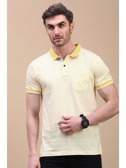 Classic Polo - Men Yellow Printed Polo T-Shirt