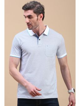 Classic Polo - Men Blue Printed Polo T-Shirt