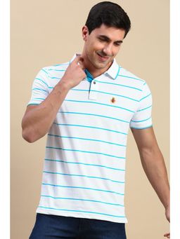 Classic Polo - Men White Stripes Polo T-Shirt